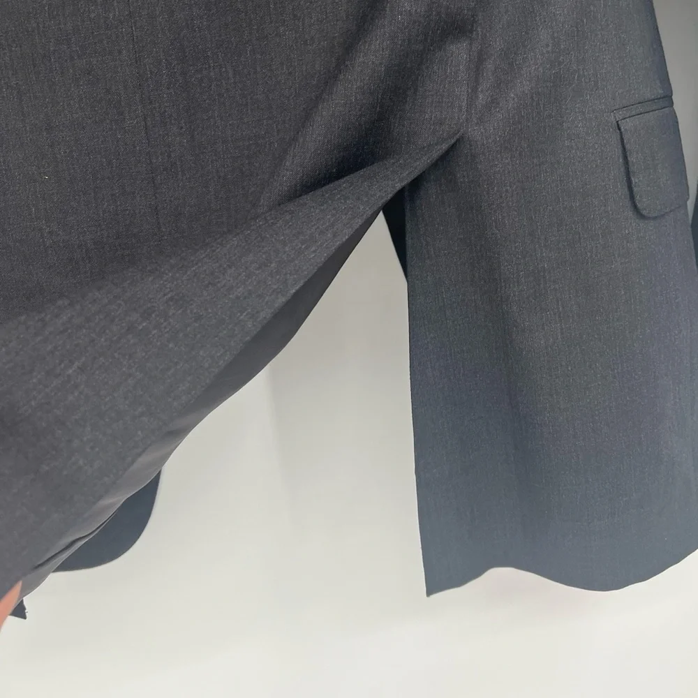 Corneliani Mens Gray Blazer‎ Extrafine Virgin Wool Super 110's Sport Coat US 48R
